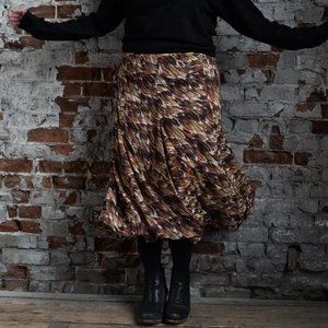 Ruby Rd Multi Colored Neutral Flowy Skirt